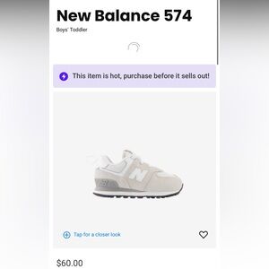 TODDLER NEW BALANCE 574